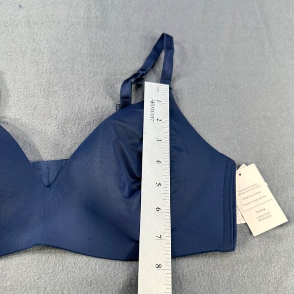 Auden Women's Sz 38C Nursing Bra Lightly Lined Wireless Two Way Straps Blue New - Picture 10 of 14
